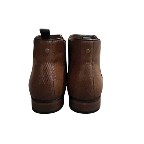 Tommy Hilfiger Sesame Chocolate Brown Burnished Leather Men's Boots 10.5 - Picture 5 of 9